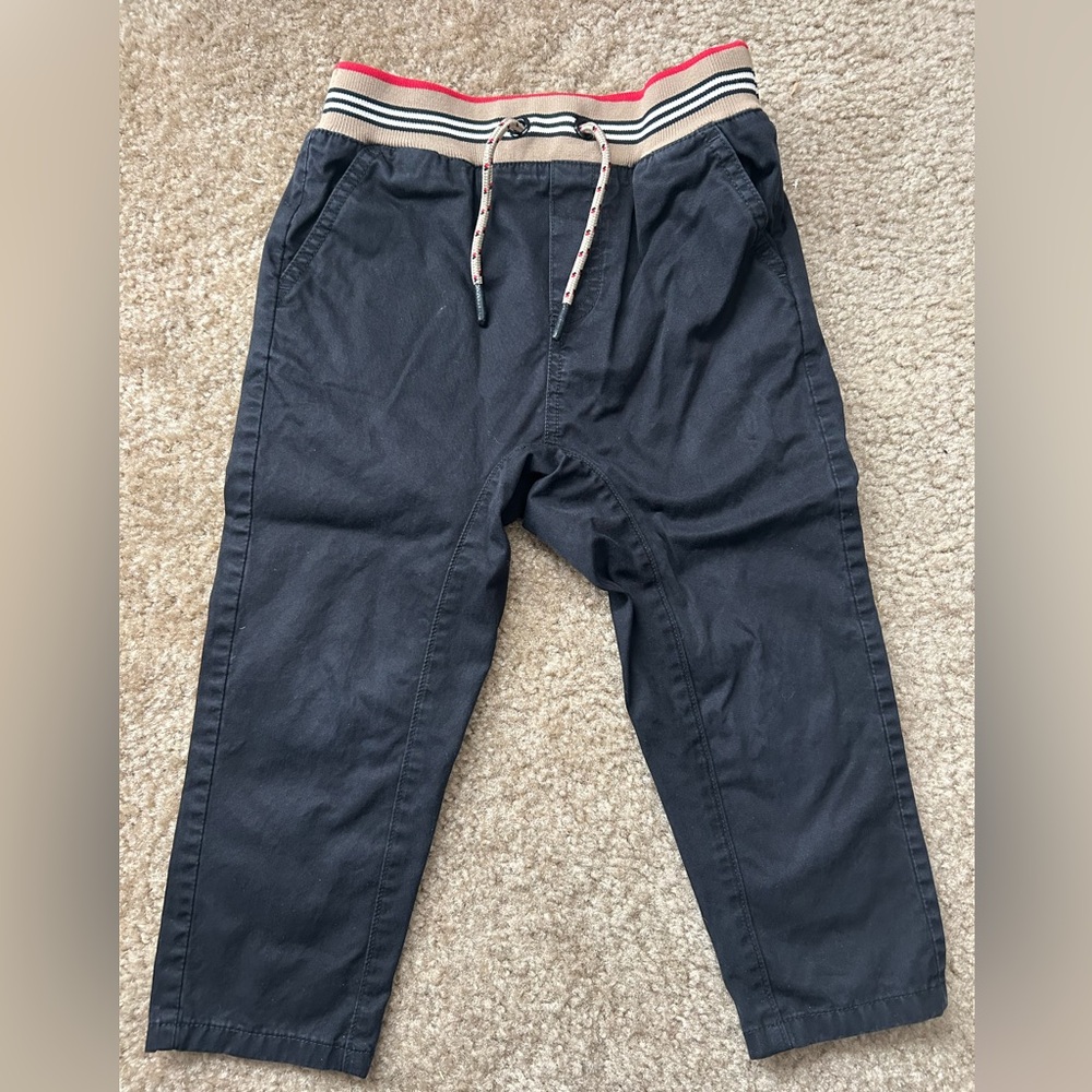 Burberry Black Joggers with Beige Accents
